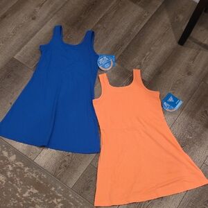 Blue and Orange Tank Dresses. Columbia brand SPF 50